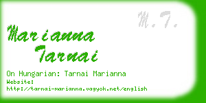 marianna tarnai business card